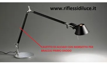 Artemide cavetto di acciaio ricambio prima leva tolomeo tavolo