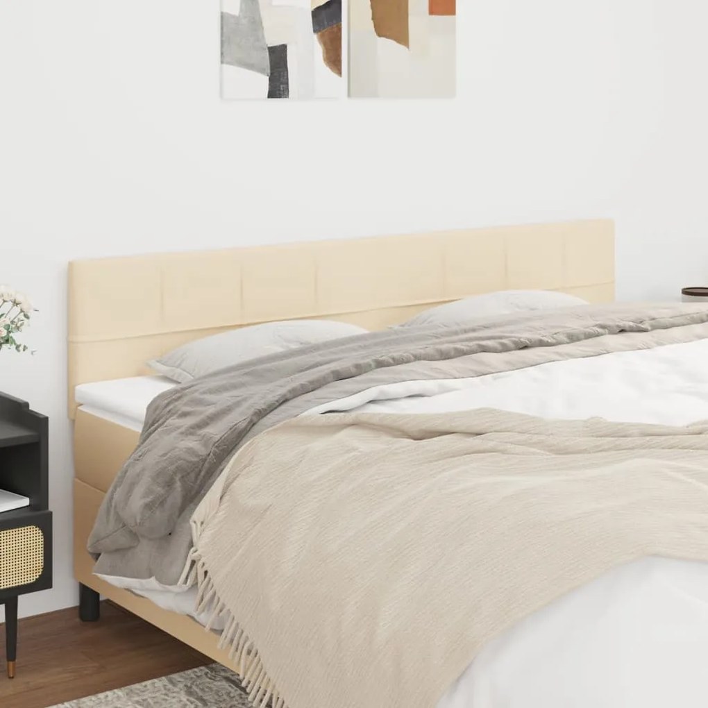 Testiera 2 Pz Crema 100x5x78/88 Cm İn Tessuto /