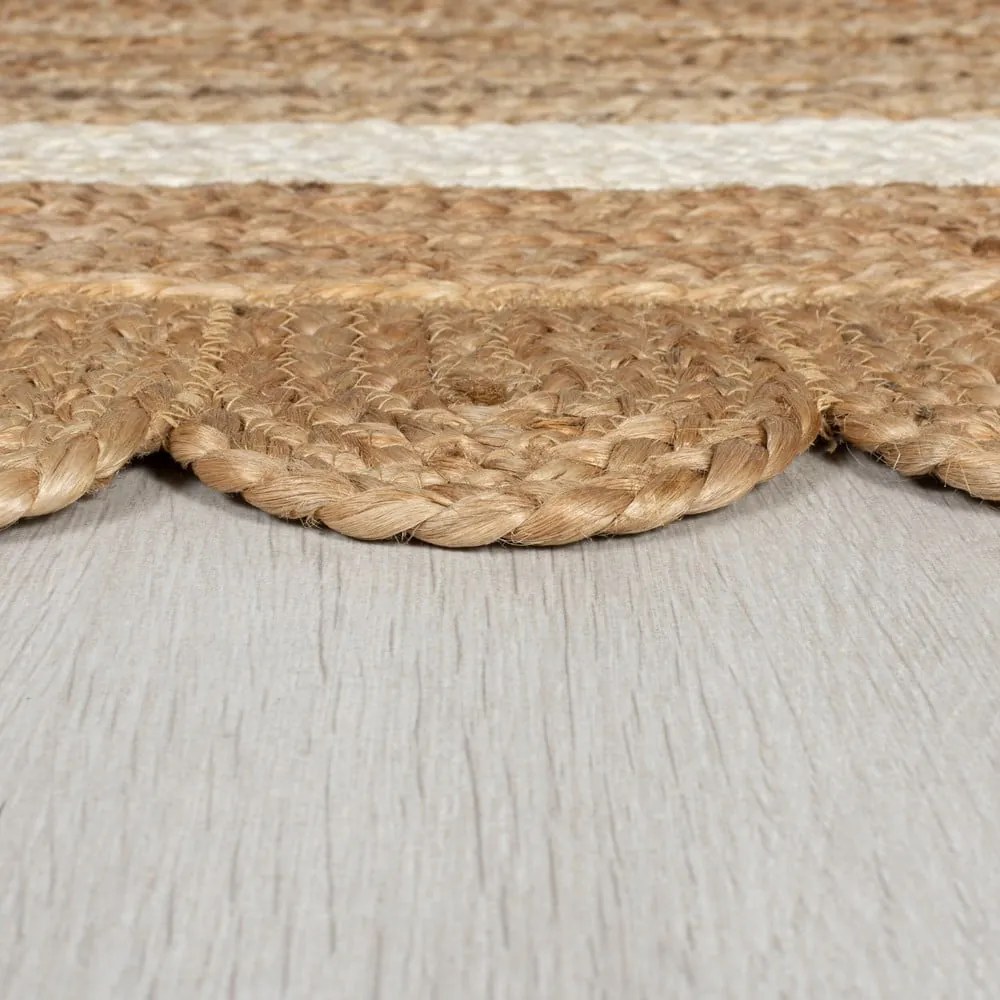 Tappeto di colore naturale/avorio in iuta tessuto a mano 160x230 cm Grace White – Flair Rugs