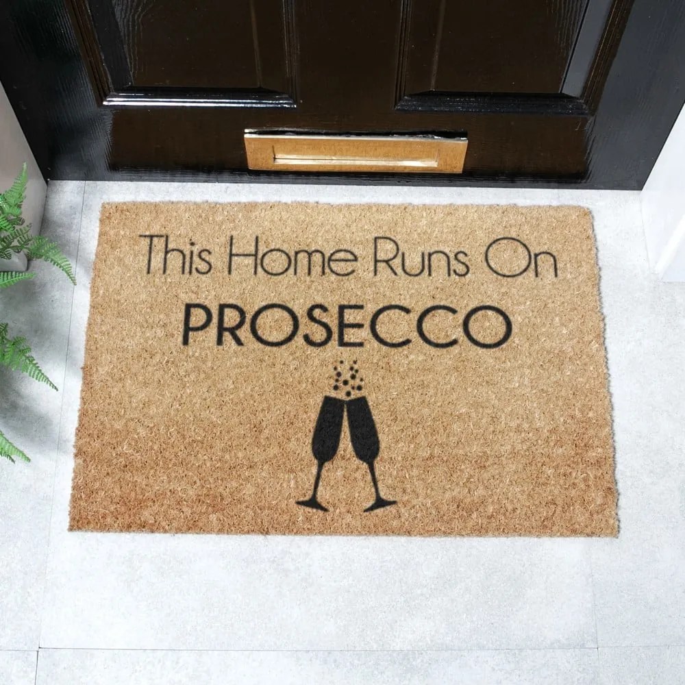 Zerbino in cocco 40x60 cm This Home Runs On Prosecco - Artsy Doormats