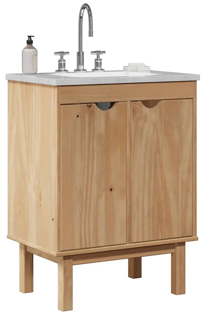 Mobile da bagno otta 59x40x80 cm in legno massello di pino