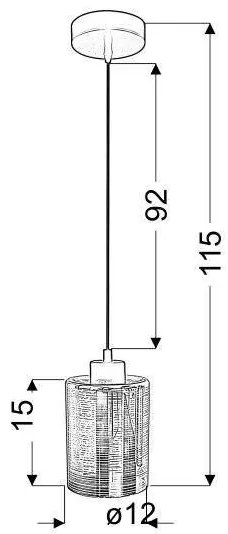Lampadario a sospensione con filo NOCTURNO 1xE27/40W/230V