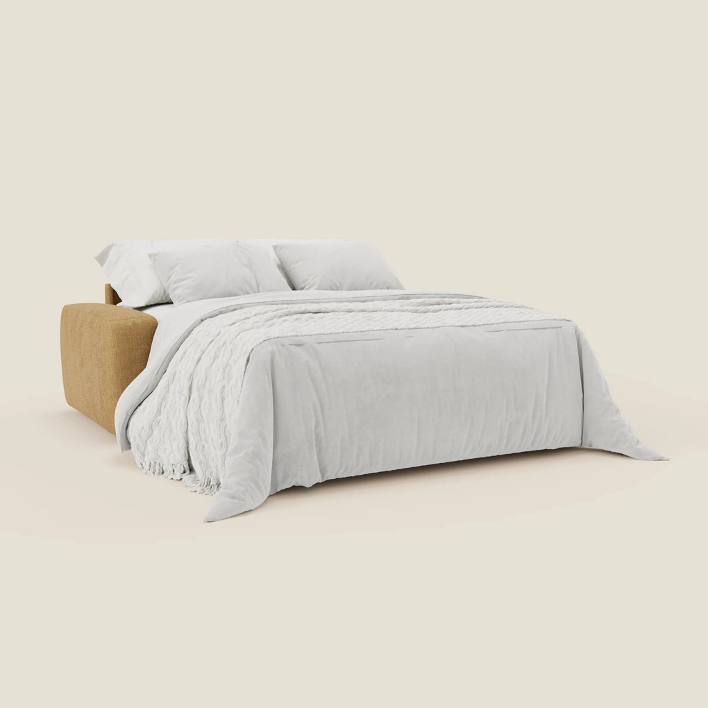 Cloud Divano letto materasso H17 cm dai morbidi cuscini in tessuto impermeabile T06 giallo