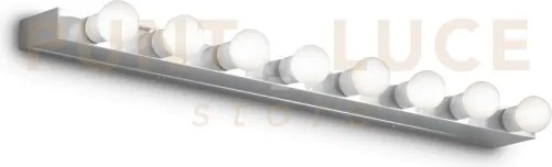 Prive' applique 8 luci attacco e14 cromo 80,5cm