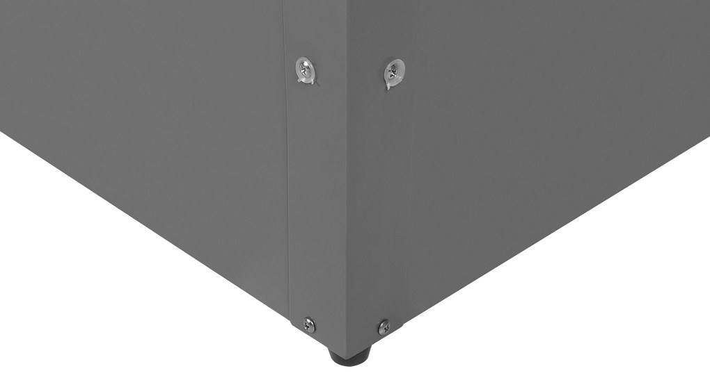 Cesta portaoggetti metallo grigio 132 x 62 cm CEBROSA Beliani