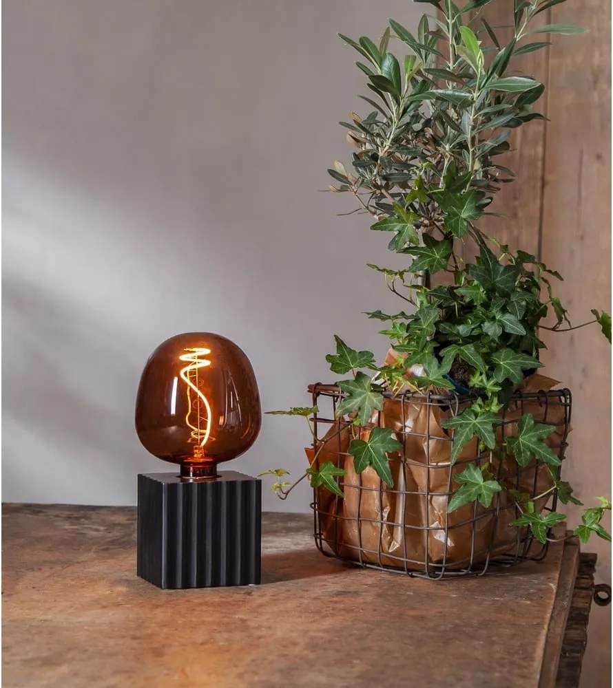 Piede di lampada nero 10 cm Box - Star Trading