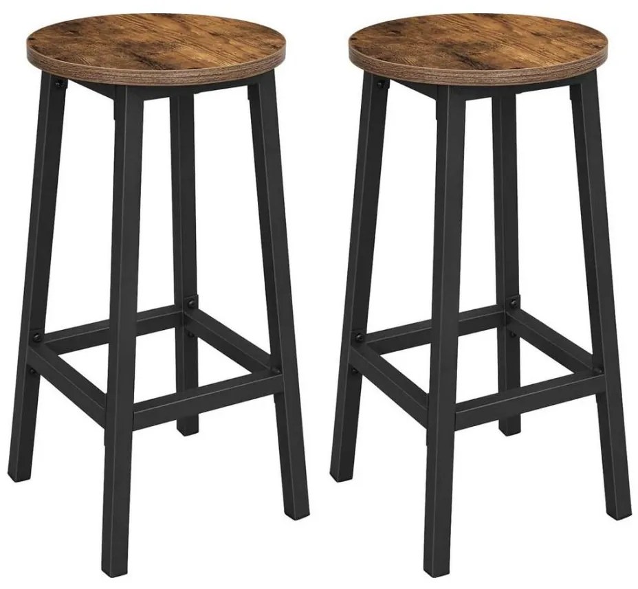 Sgabello da bar LOE marrone/nero