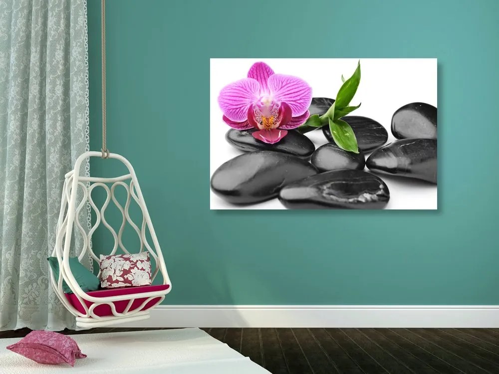 Quadro su tela – Pietre per il benessere massaggio