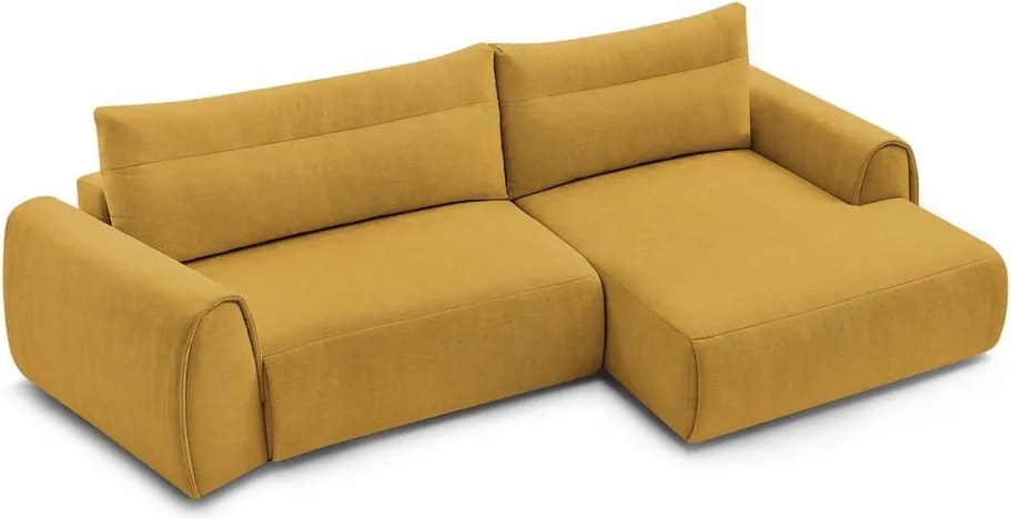 Divano angolare in giallo ocra Aden – Bobochic Paris