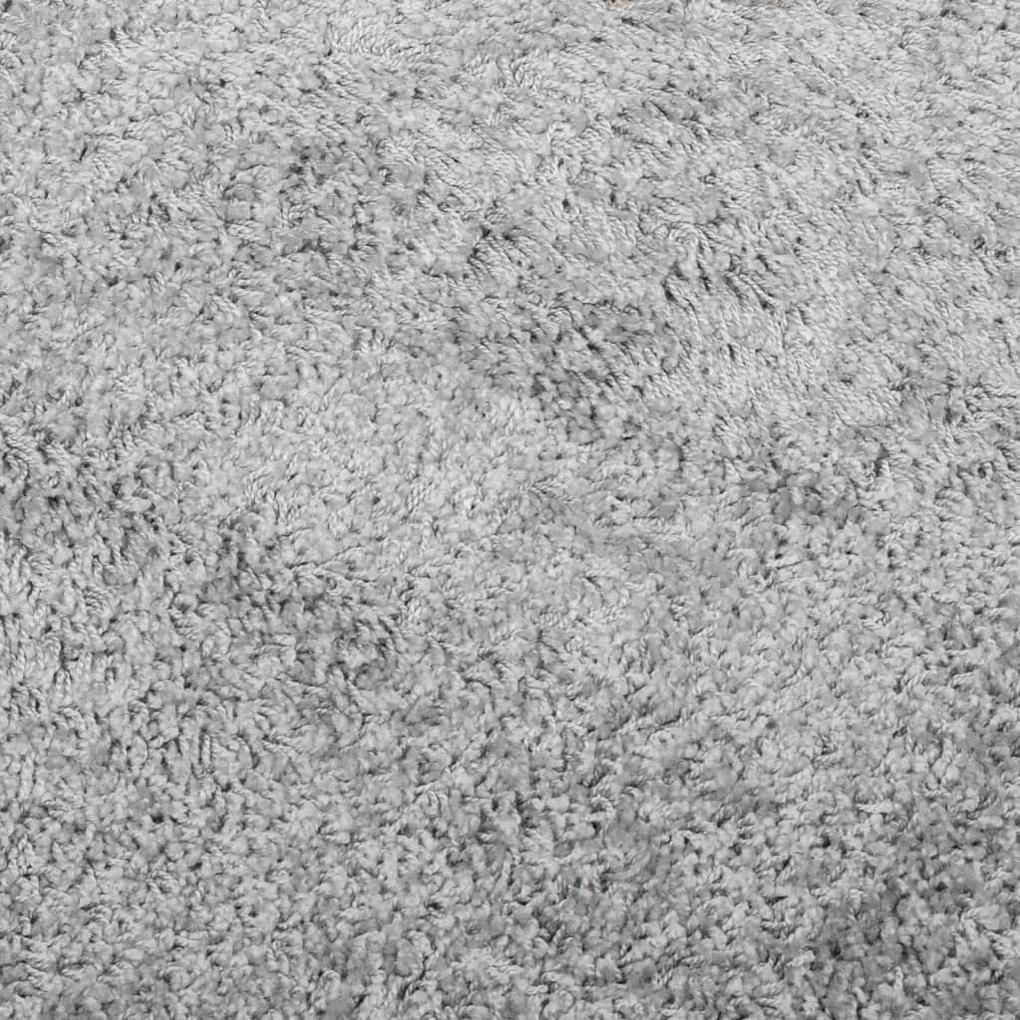 Tappeto Shaggy a Pelo Lungo Moderno Grigio 240x240 cm