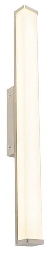 Lampada da parete moderna bagno acciaio 62 cm IP44 - Cascada