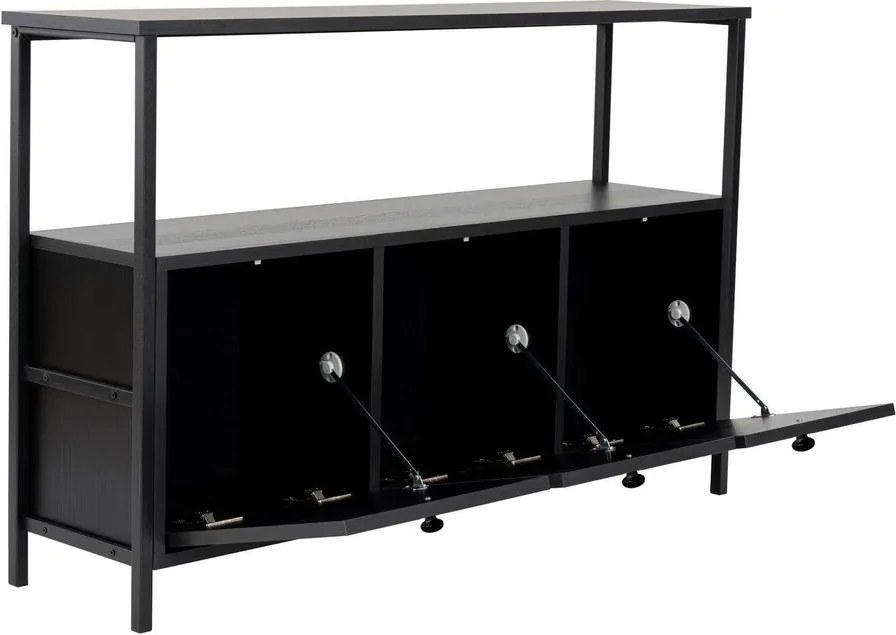 Tavolo consolle nero opaco 29,5x120 cm Solace – Kalune Design