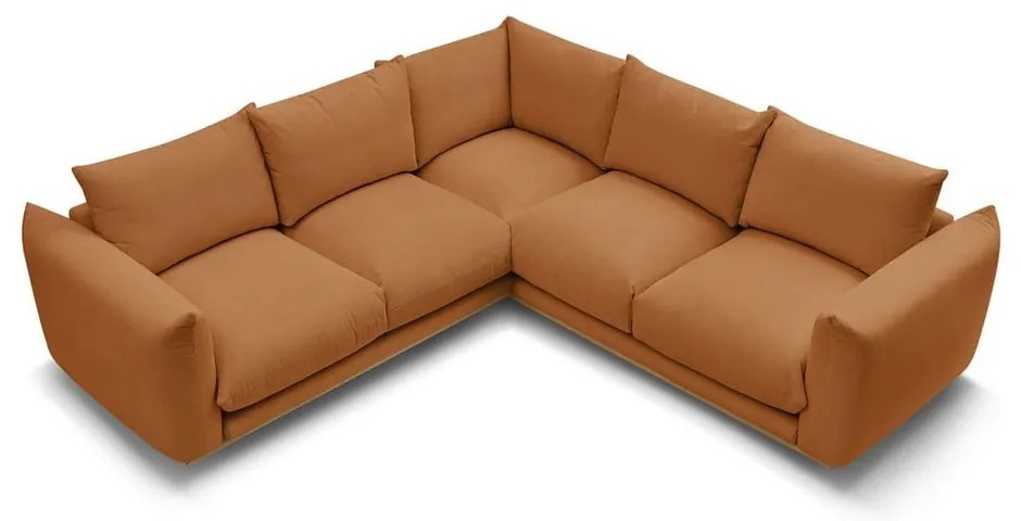 Divano angolare arancione Ernest – Bobochic Paris