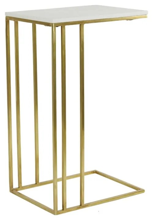 Tavolino con piano in marmo 31x41 cm Roshan - Light &amp; Living