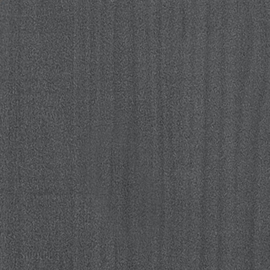 Giroletto grigio in legno massello 135x190 cm 4ft6 double