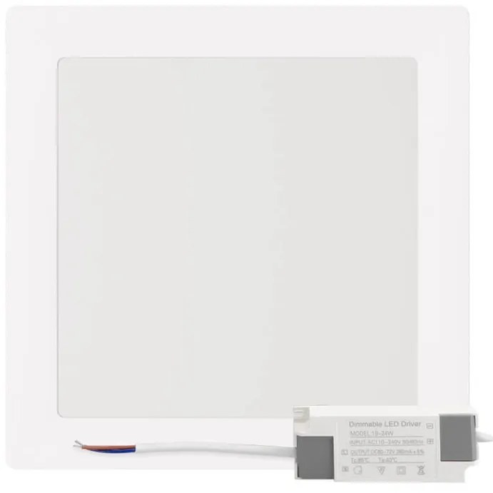 Plafoniera LED Quadrata 20W 2.000lm 225x225mm Osram LED Dimmerabile