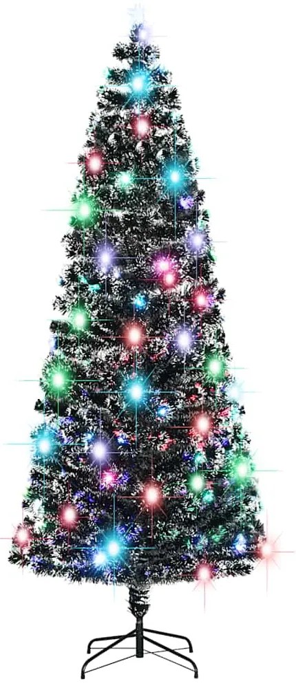 Albero Di Natale Preilluminato Con Supporto 240 Cm Fibra Ottica /