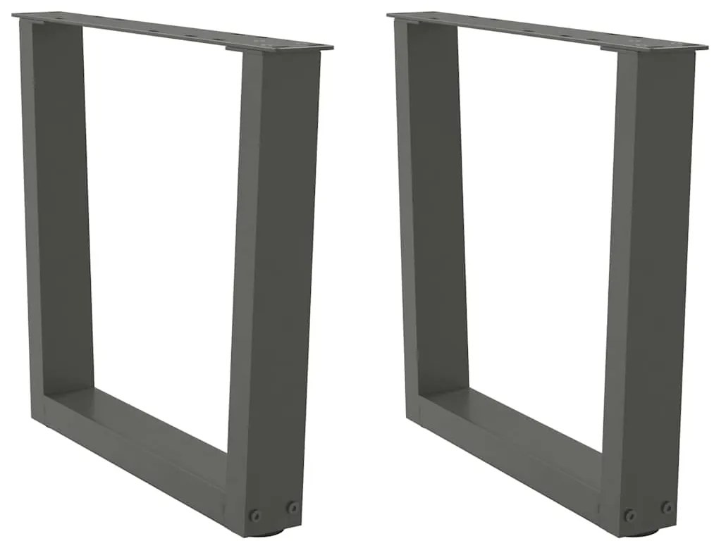 Gambe Tavolo Pranzo A V 2 Pz Antracite 50x(42-43,3)cm Acciaio /