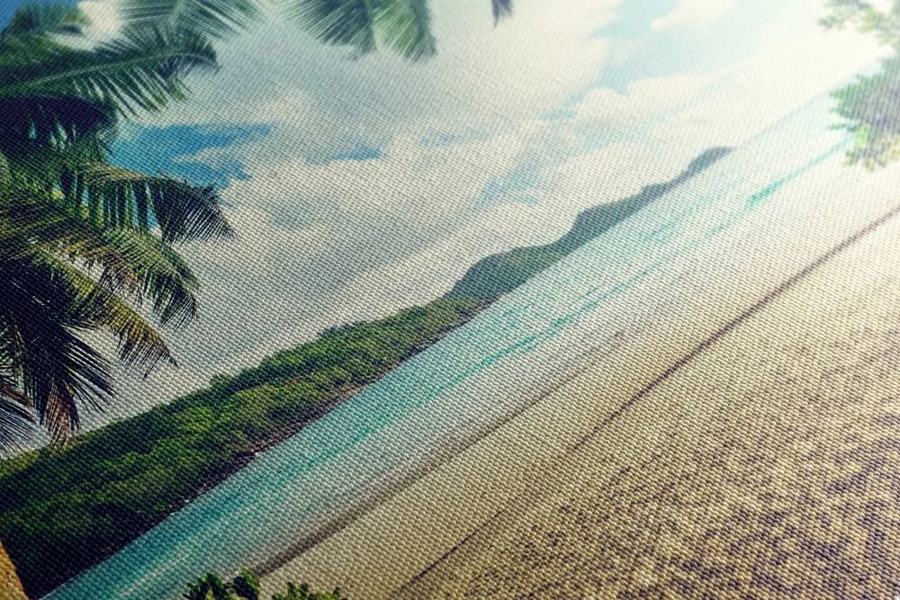 Quadro su tela – Tramonto sull'isola delle Seychelles