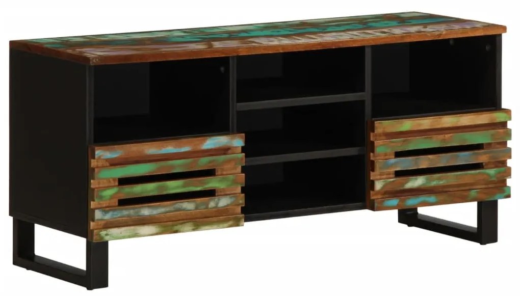 Mobile porta tv 100x34x46 cm in legno massello di acacia