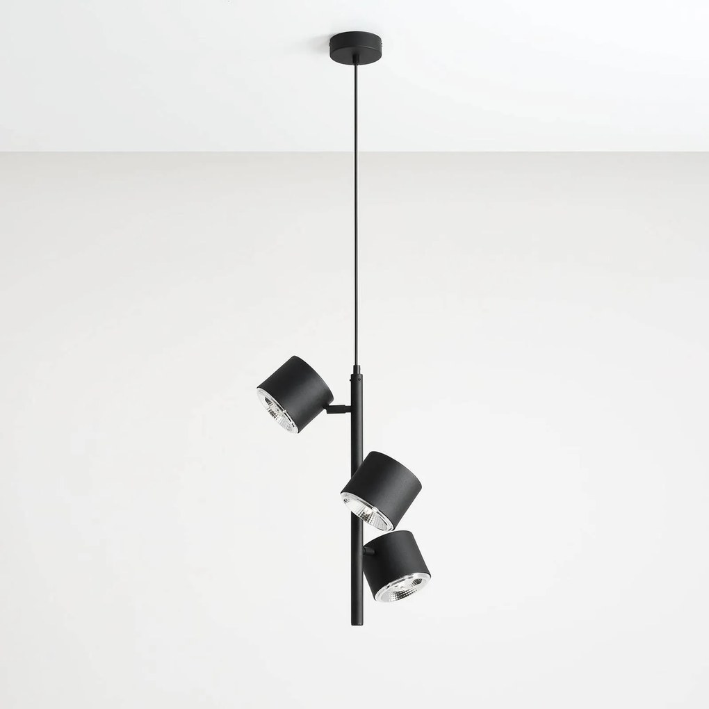 ALDEX Lampada a sospensione 1047E, a 3 luci, nera
