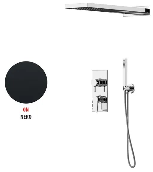 Kit incasso doccia Soffio nero opaco