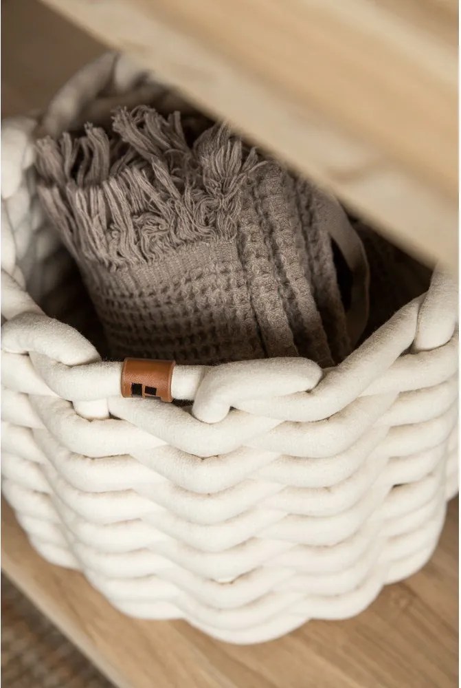 Cesto in tessuto ø 21x17 cm Peach Skin Round S – Bigso