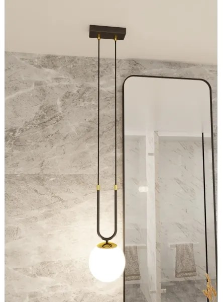 Lampadario a sospensione con filo GLAM 1xE14/10W/230V nero