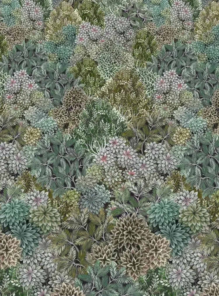 Designers Guild Carta da parati panoramica Madhya - Moss