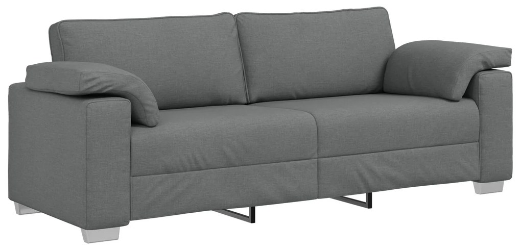 Set divano 2 pezzi con cuscini grigio scuro