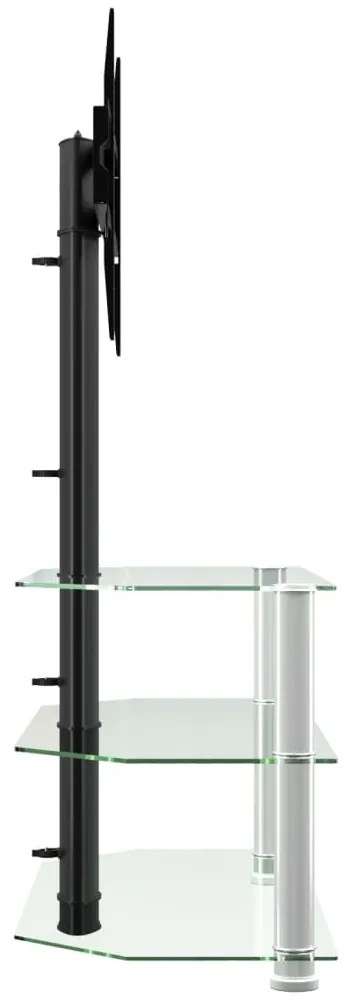 Supporto tv angolare 3 livelli per 32-70 pollici nero e argento