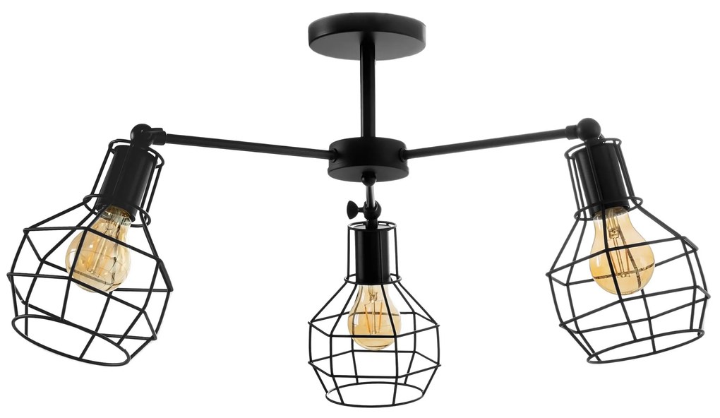 Lampada Da Soffitto Pensile Metallico Loft APP734-3C