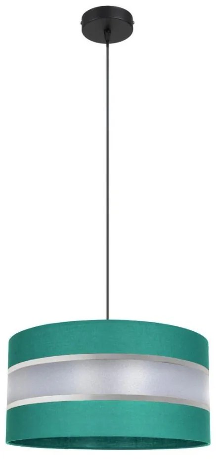 Lampadario su corda CORAL 1xE27/60W/230V d. 40 cm verde