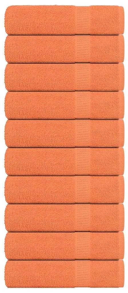 Asciugamani 10 Pz Arancioni 50x100 Cm 360 G/m² 100% Cotone /