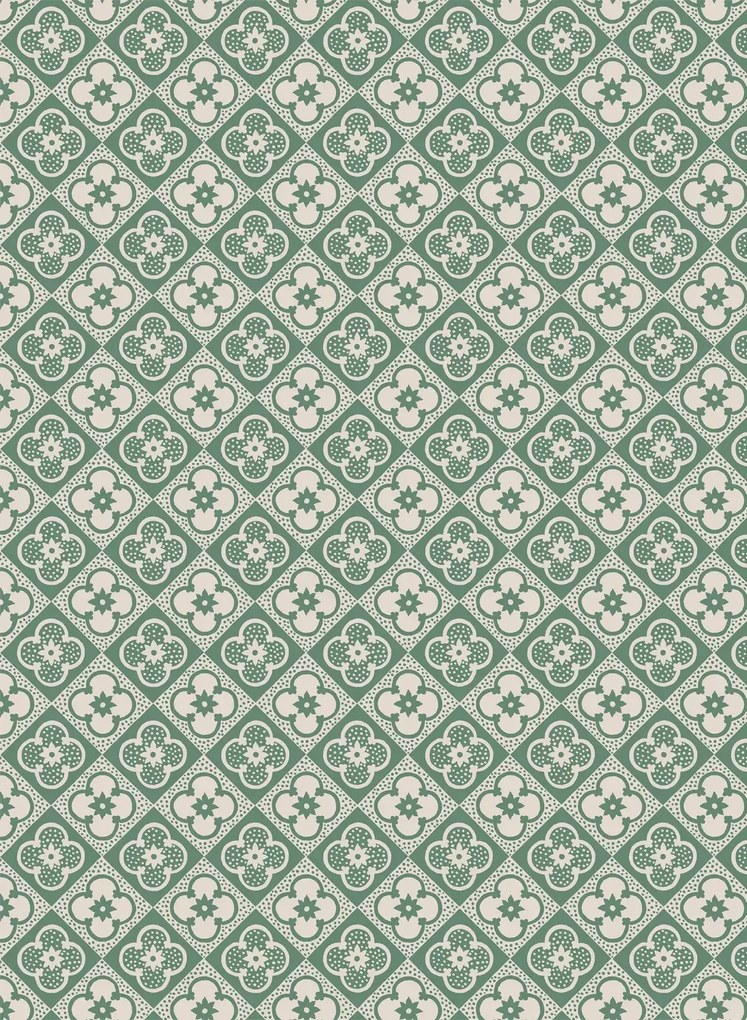 Sandberg Carta da parati Lyckan - Emerald