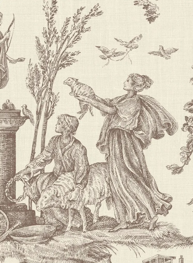 Lewis & Wood Carta da parati Toile Baptiste - Marron