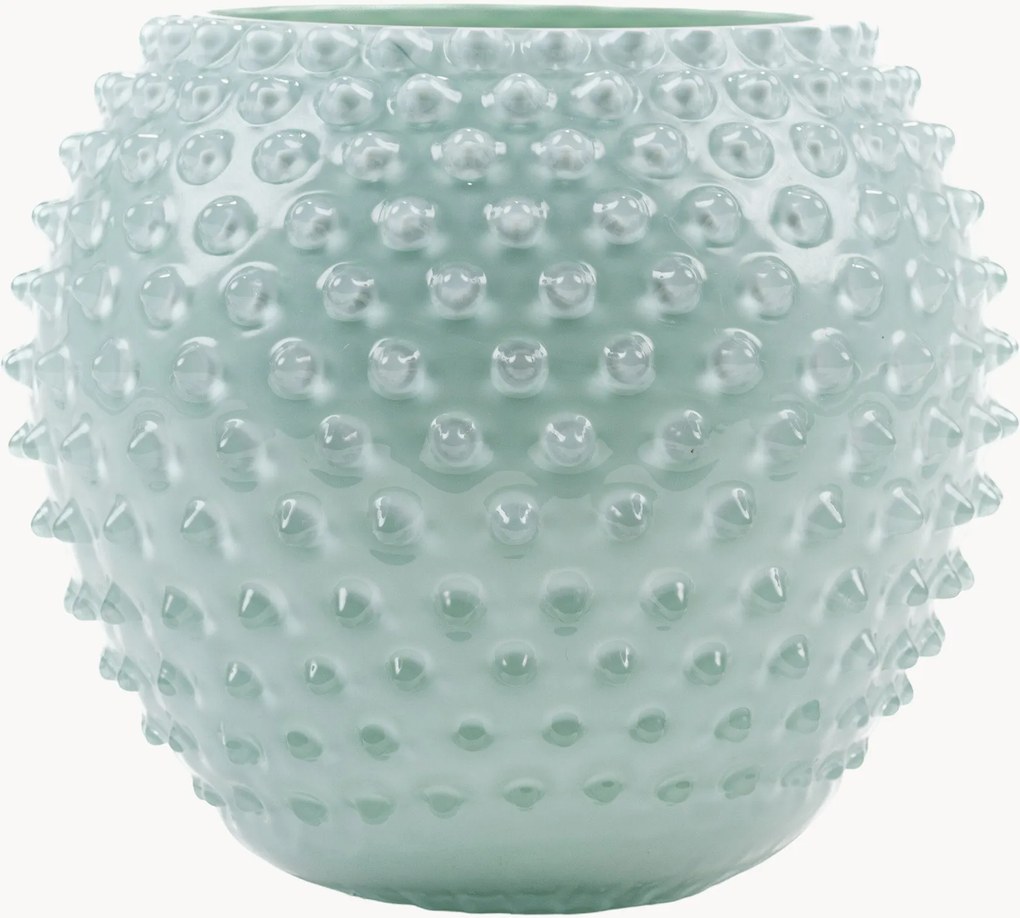 Vaso in vetro soffiato Opaline Hobnail