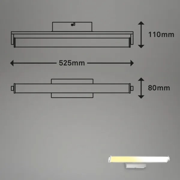 Brilo - Applique a LED dimmerabile LED/18W/230V 2700-4000K argento