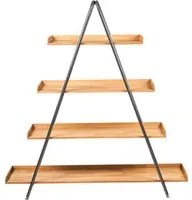 Scaffale piramide 4 ripiani di design 160x170x40 cm