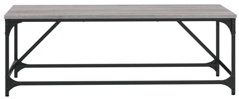 Tavolino da salotto grigio sonoma 100x50x35cm legno multistrato