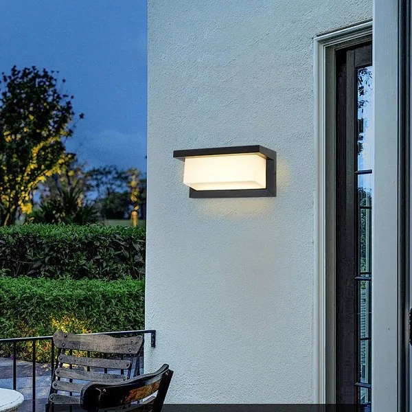 Brilagi - LED RGBW Applique da esterno BRICKY 1xE27/15W/230V nero IP54