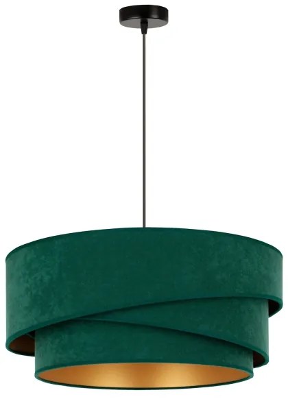 Duolla - Lampadario a sospensione con filo KOBO 1xE27/15W/230V diametro 45 cm verde/oro