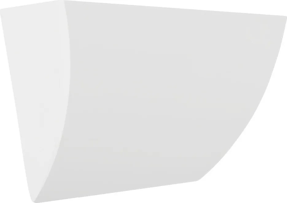 Applique da Parete E14 Curva Luce Indiretta in Gesso Pitturabile