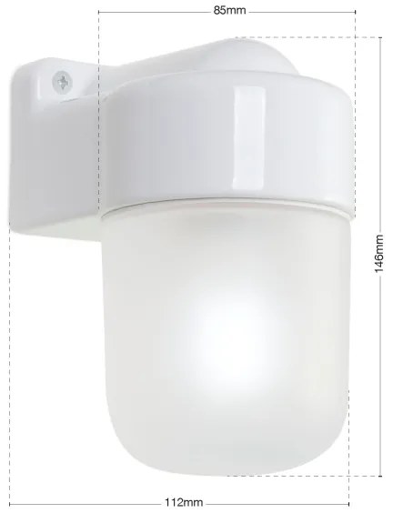 Orion - Lampada da parete OSTIA 1xE27/40W/230V bianca