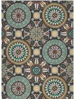 Tapete Rosetta von Osborne & Little - Charcoal / Mint