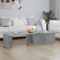 Tavolino da Caff Grigio Cemento 150x50x35 cm in Truciolato 801341