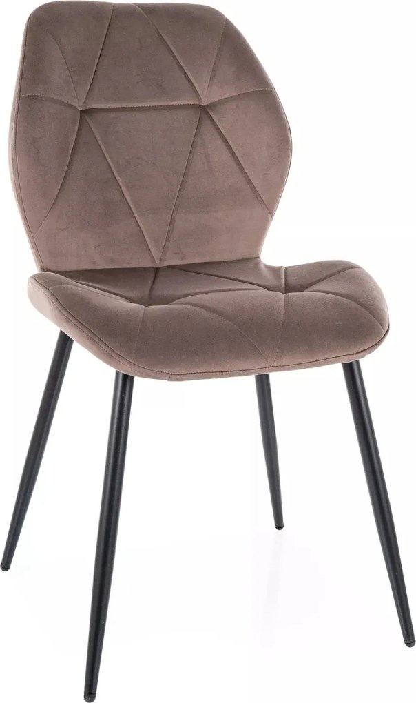 Sedia Rick Velvet cappuccino – 48x41x86 cm