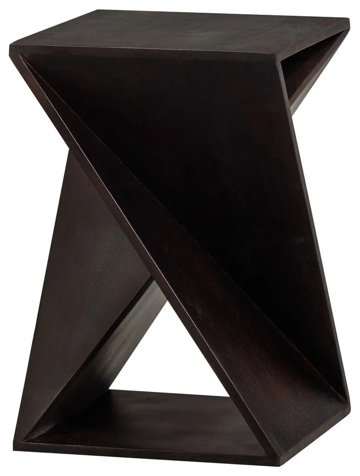 Tavolino in acacia massiccia 41x41 cm Ikem – WOOOD