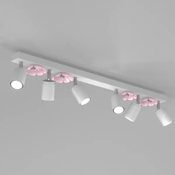 Faretto FLOWER 6xGU10/8W/230V bianco