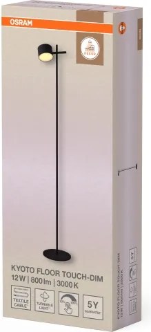 Osram - Lampada da terra LED dimmerabile DECOR KYOTO LED/12W/230V nera